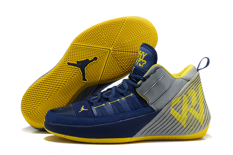 Jordan Why Not Zero.2 Blue Yellow Grey Shoes - Click Image to Close